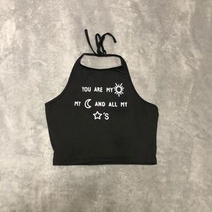Black crop top